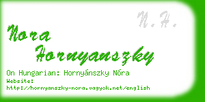 nora hornyanszky business card